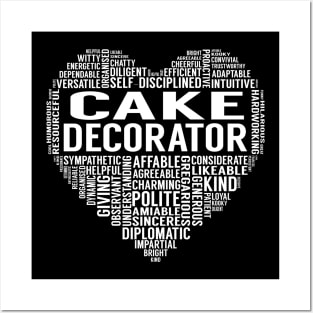 Cake Decorator Heart Posters and Art